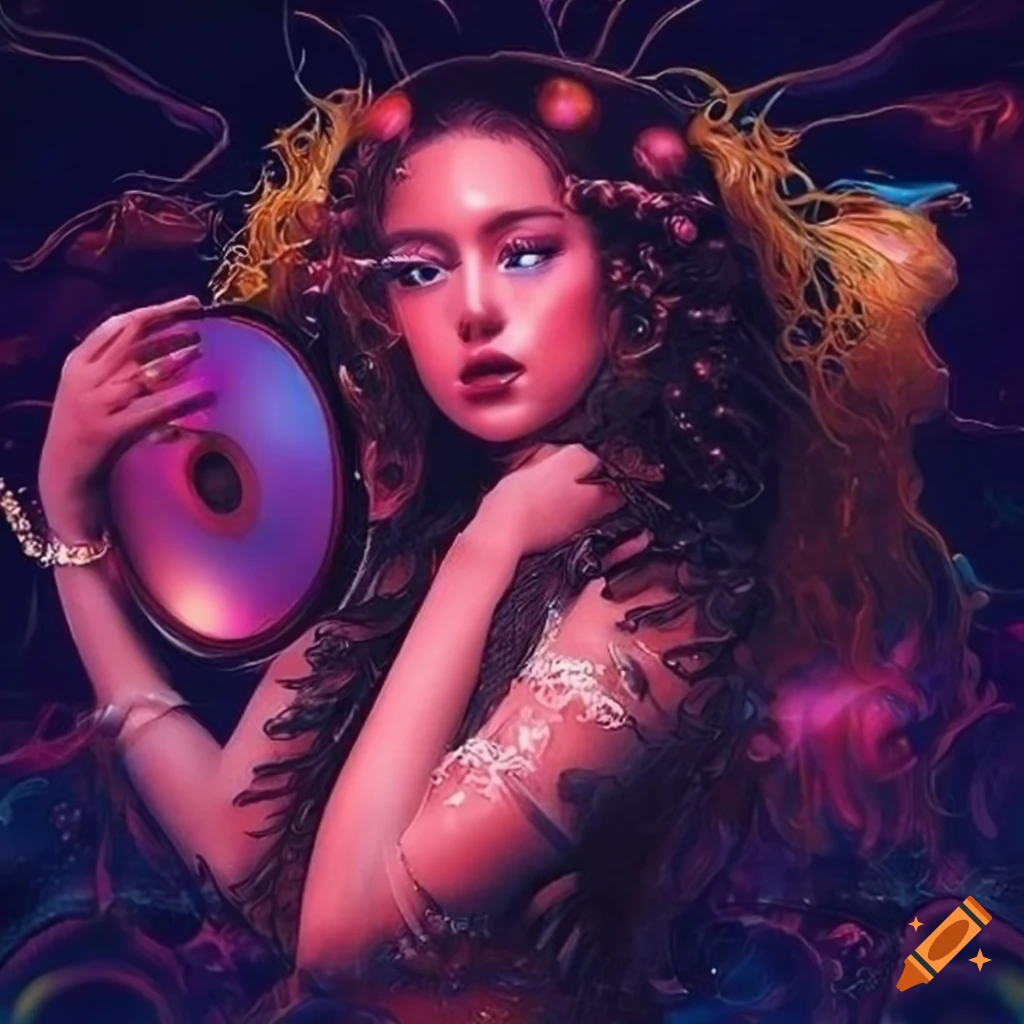 y2k aesthetic cd cover for the song 'Goddess'