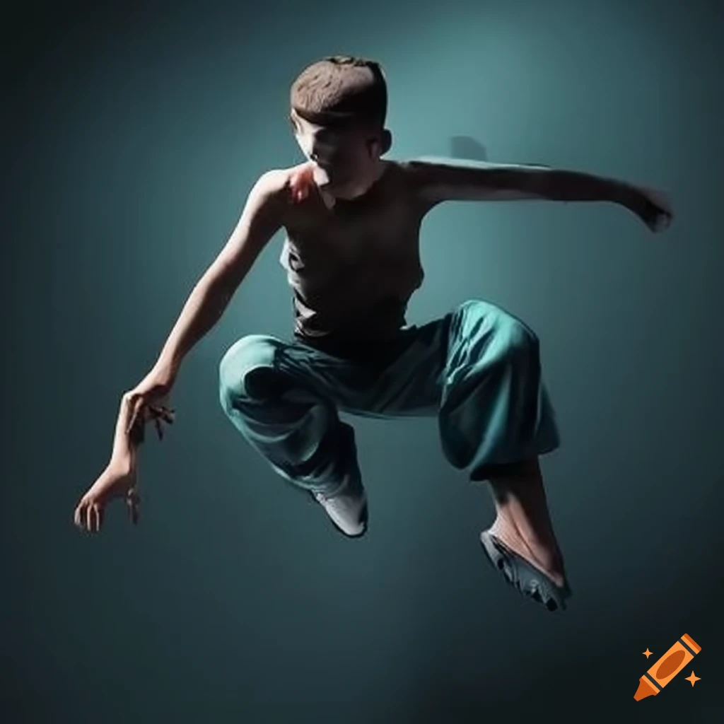 image of a parkour athlete in action