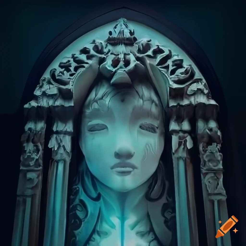 Mirage 'Architectural Stave carving' style artwork of a moth