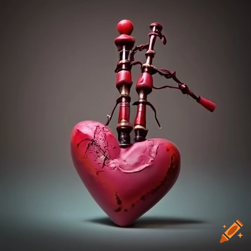 unique heart-shaped bagpipe