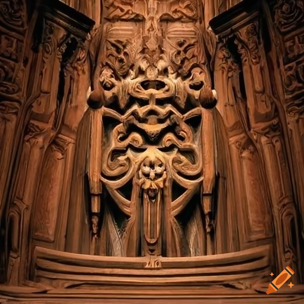 intricate labyrinth artwork in architectural style