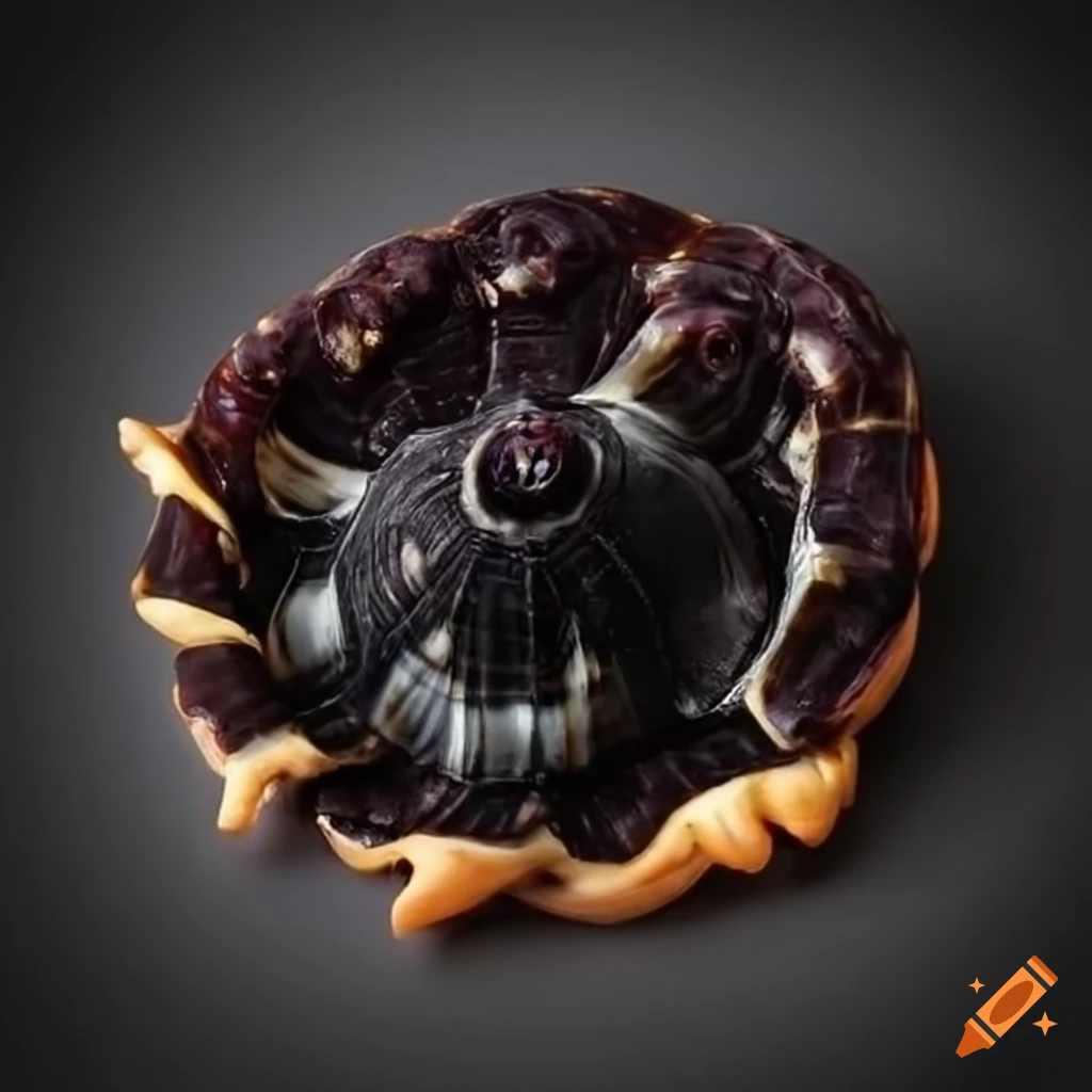 plato de polpo con caparazón de totuga
