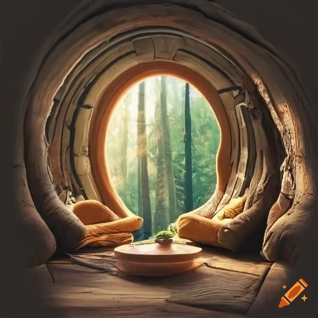 cozy Star Wars lounge inside a tree trunk