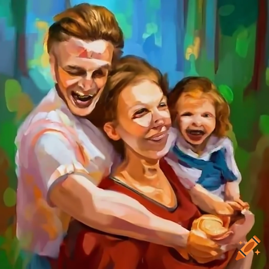 happy family spending time together