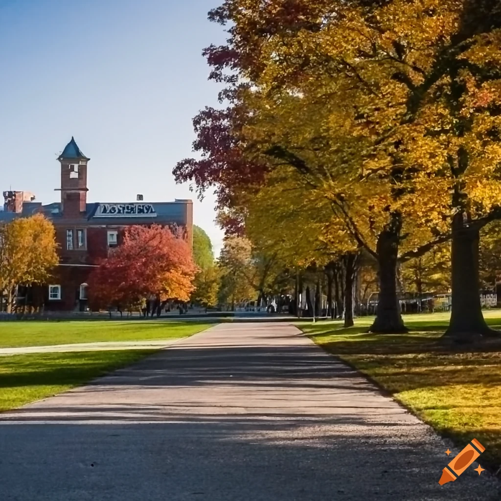Autumn afternoon at Amherst College campus