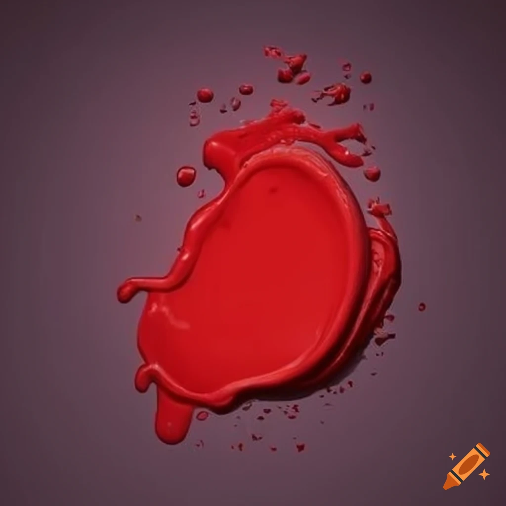 scarlet red paint spill