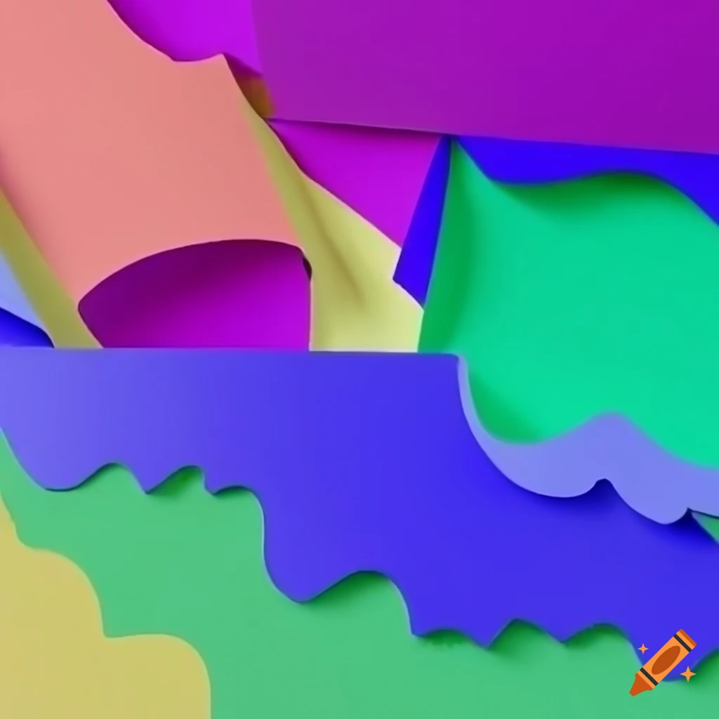 pop art cut paper in pastel colors