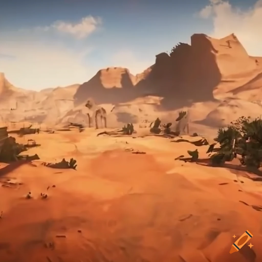 desert landscape of PUBG Miramar map