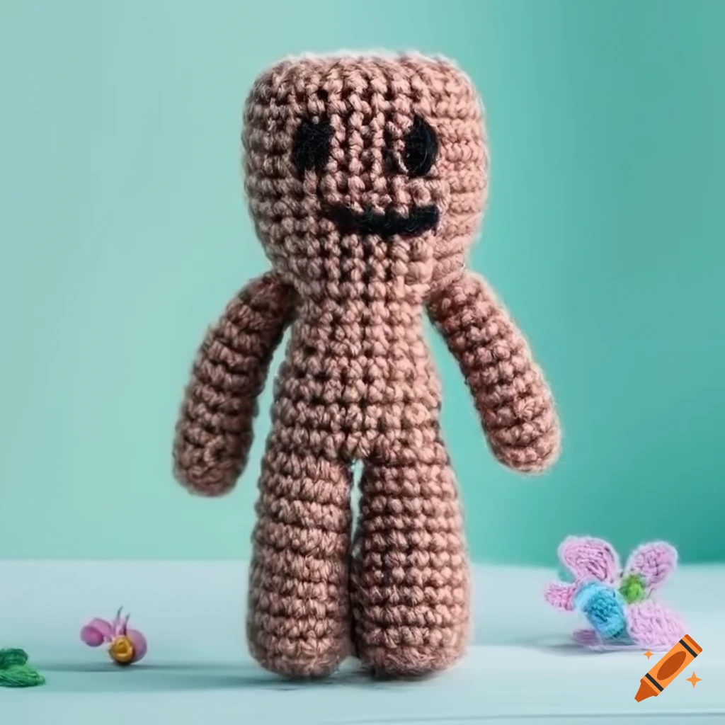 amigurumi plant golem figure