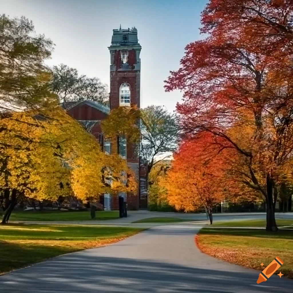 Autumn afternoon at Amherst College campus