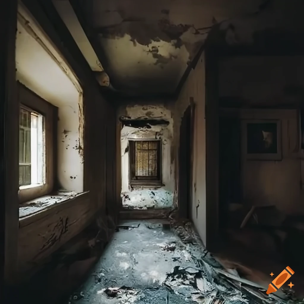 nostalgic hallway with a 90s vibe
