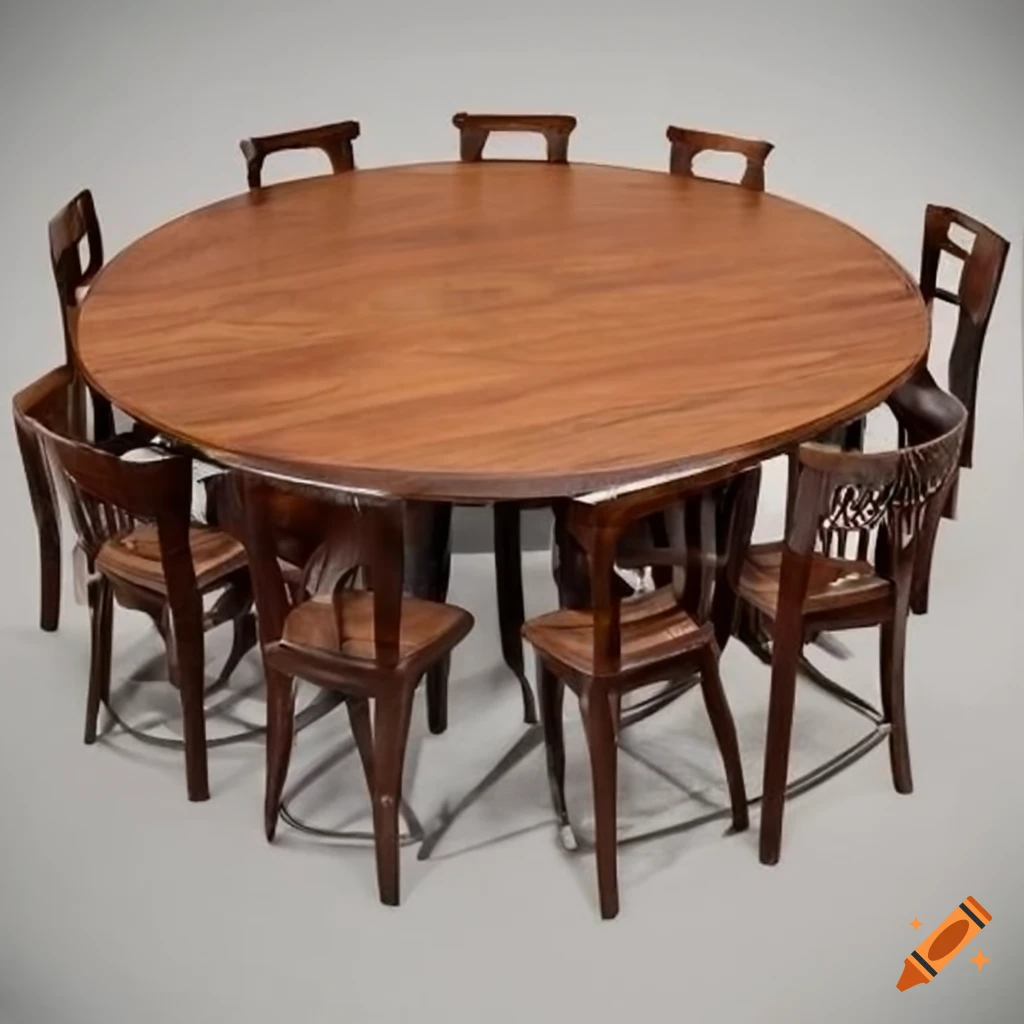 wooden dining table with 16 chairs