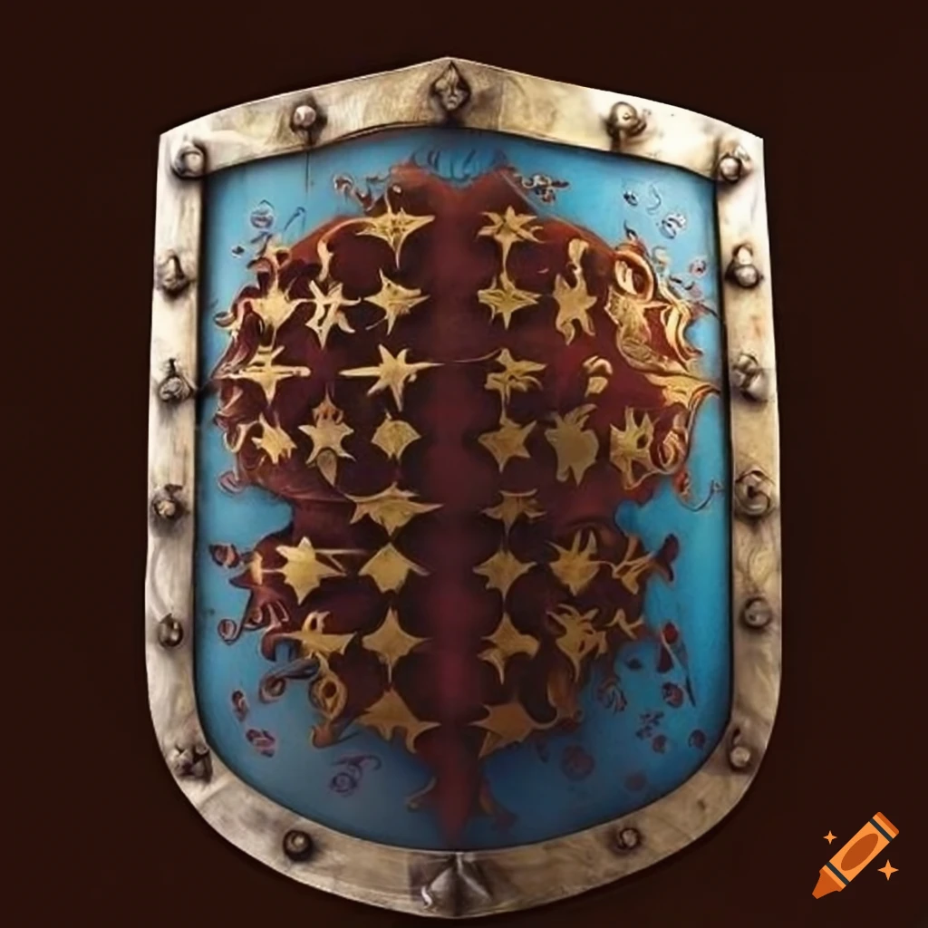 medieval ornate epic square shield