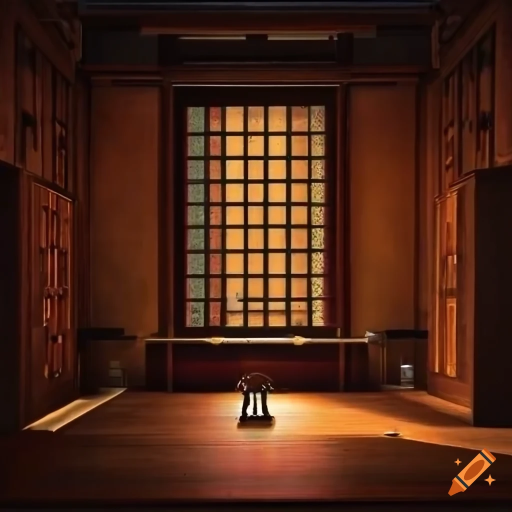 interior of a small room in an old Asian university