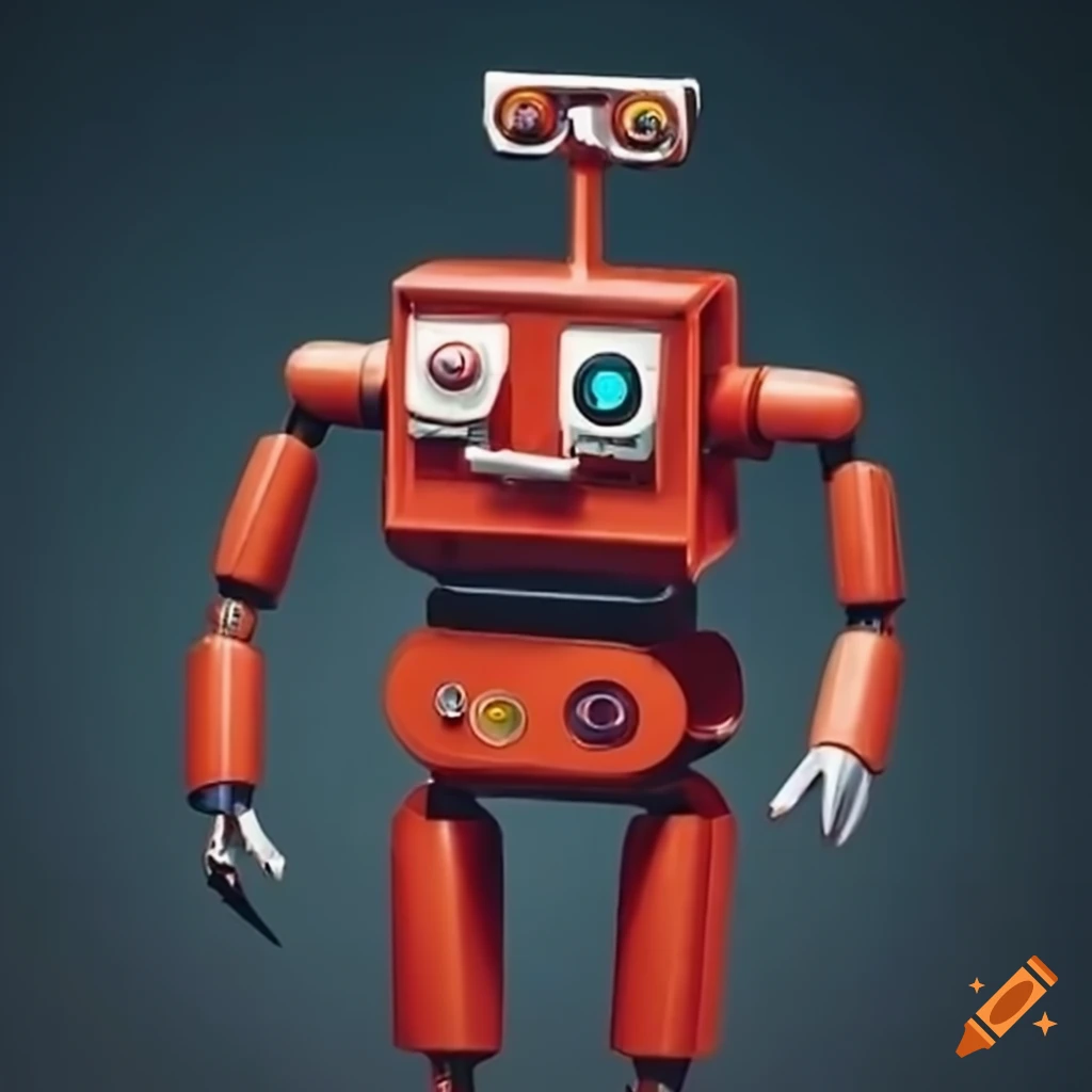 1980s retro robot with multiple functions
