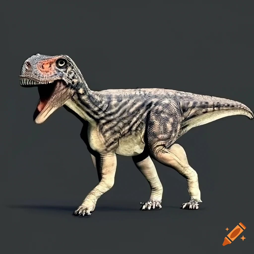 scientifically accurate Hadrosaurus dinosaur in rear view