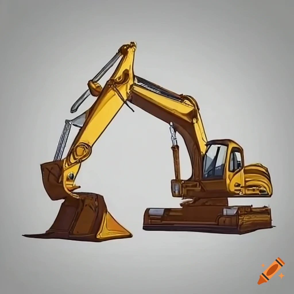 group of excavators in size order