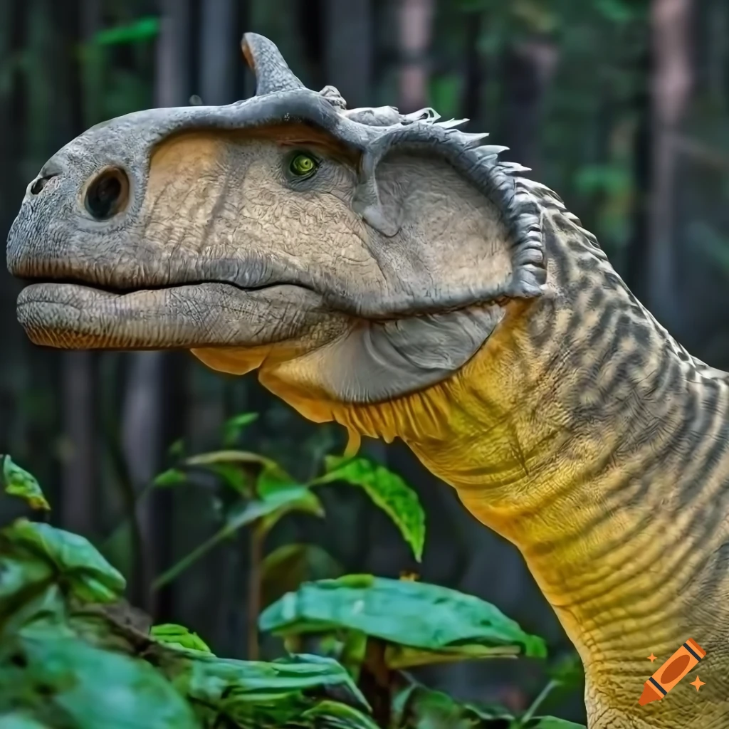 detailed image of a dinosaur with elephant-like skin texture