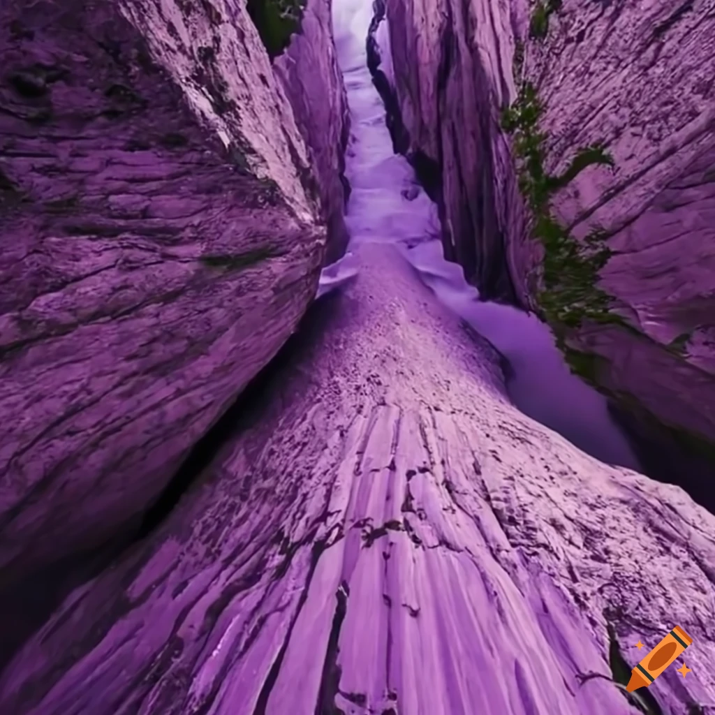 aerial view of a climber on a purple mountain