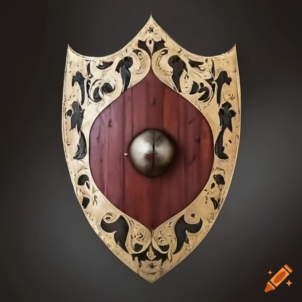 medieval ornate epic square shield