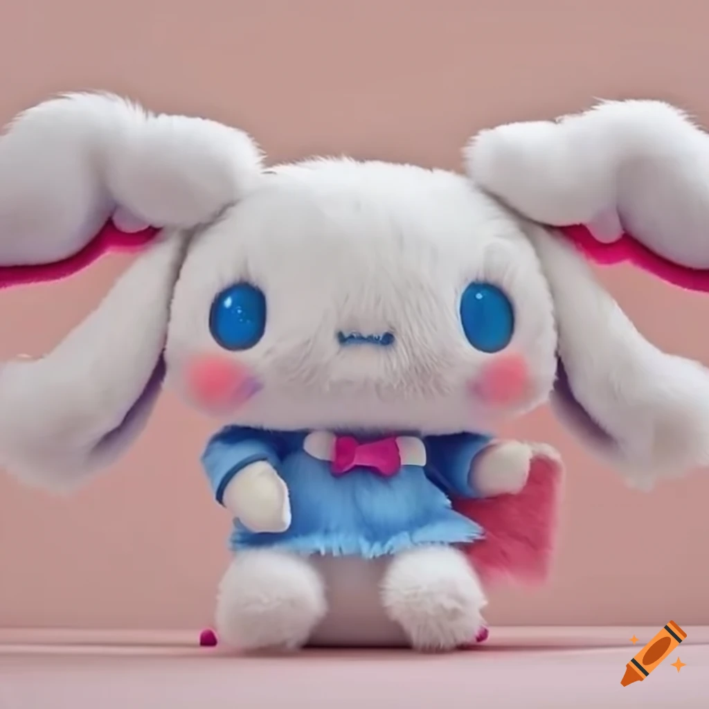 Cinnamoroll character with fluffy white fur