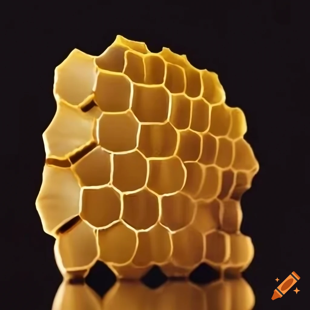 close-up of a honeycomb