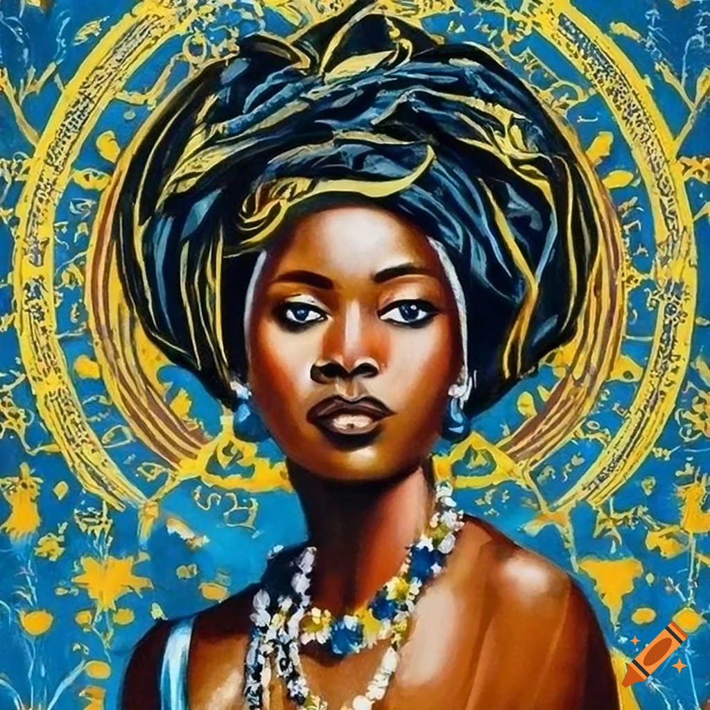 portrait of African women in a Victorian style