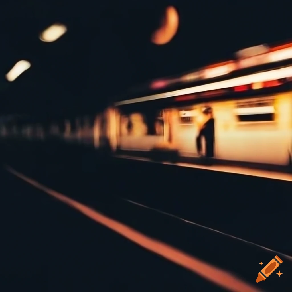 dreamy and abstract photo of a train station