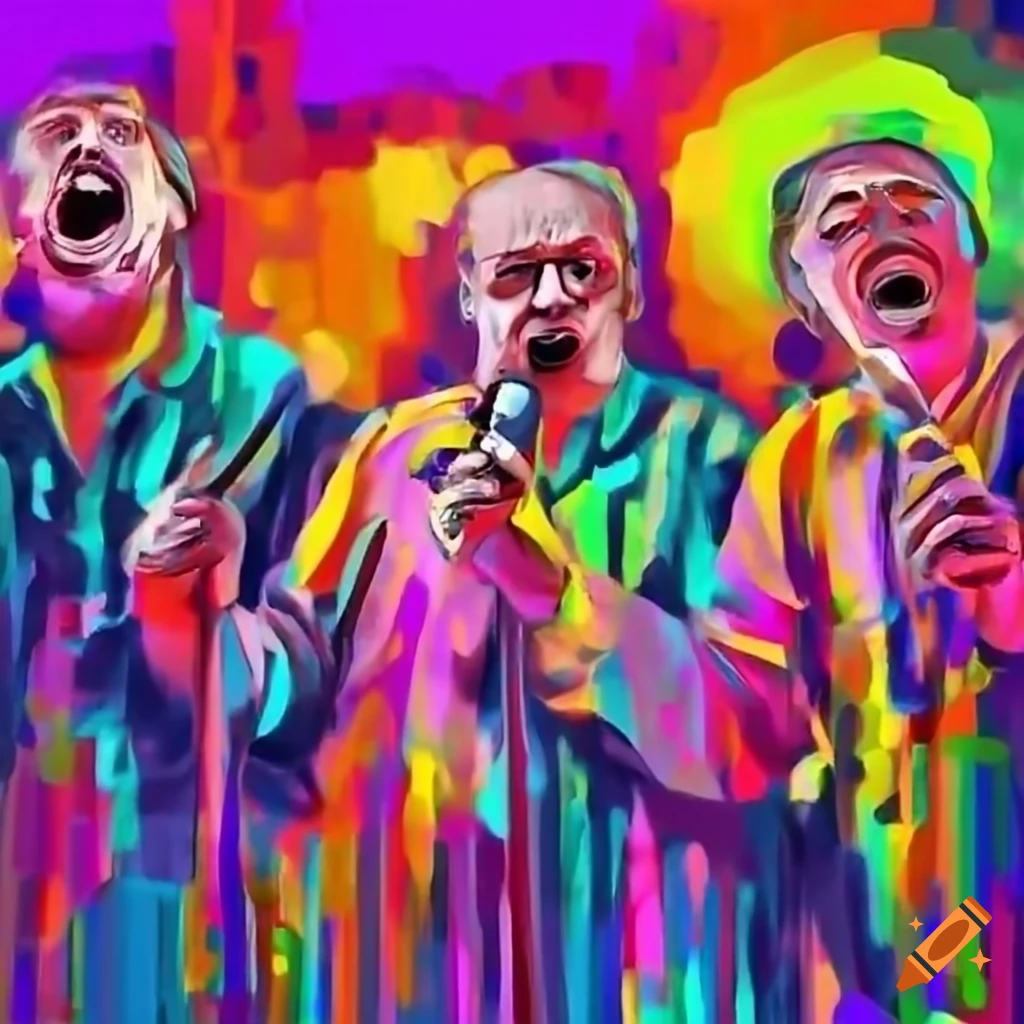 vibrant night club choir performance