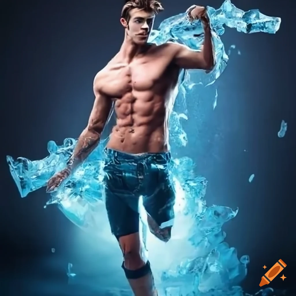 image of a man with ice powers