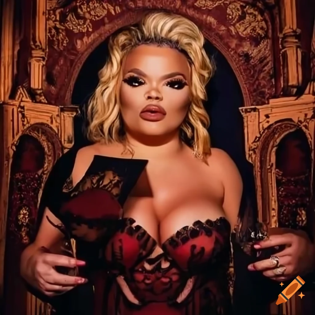 Trisha Paytas as a saloon girl in a tarot card