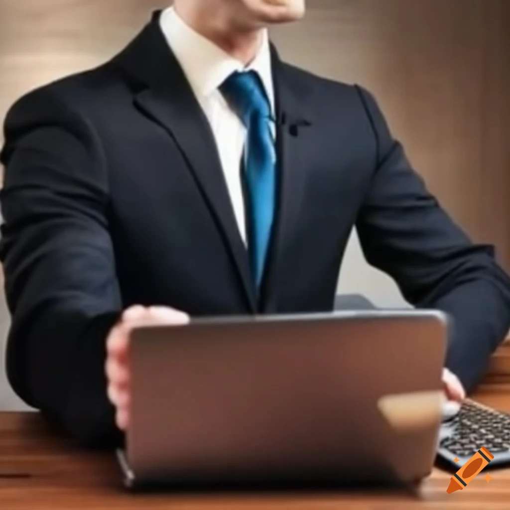 businessman talking on the phone in his office