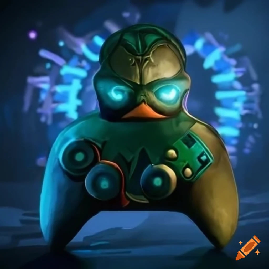 gaming logo with the text Duquedoger and a mutant duck