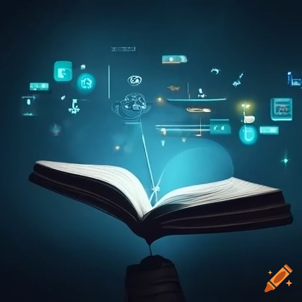 book and technology side by side