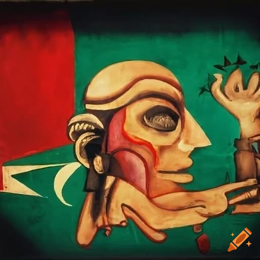 fresco depicting the Algerian revolution