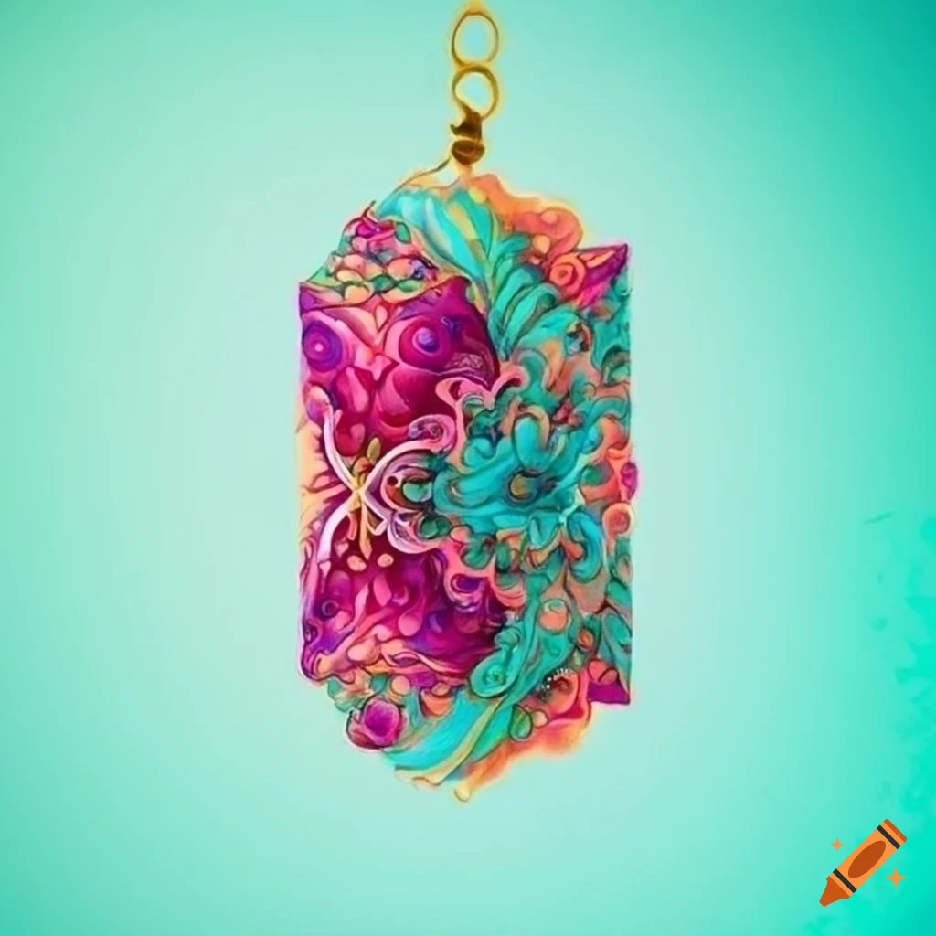 detailed and vibrant ornament on a card