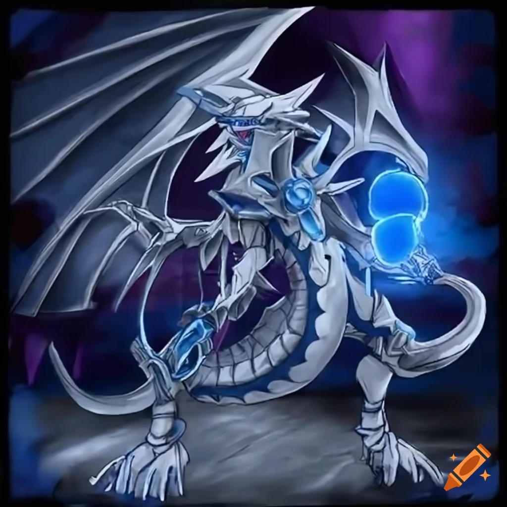 Dark Magician riding a Blue Eyes White Dragon