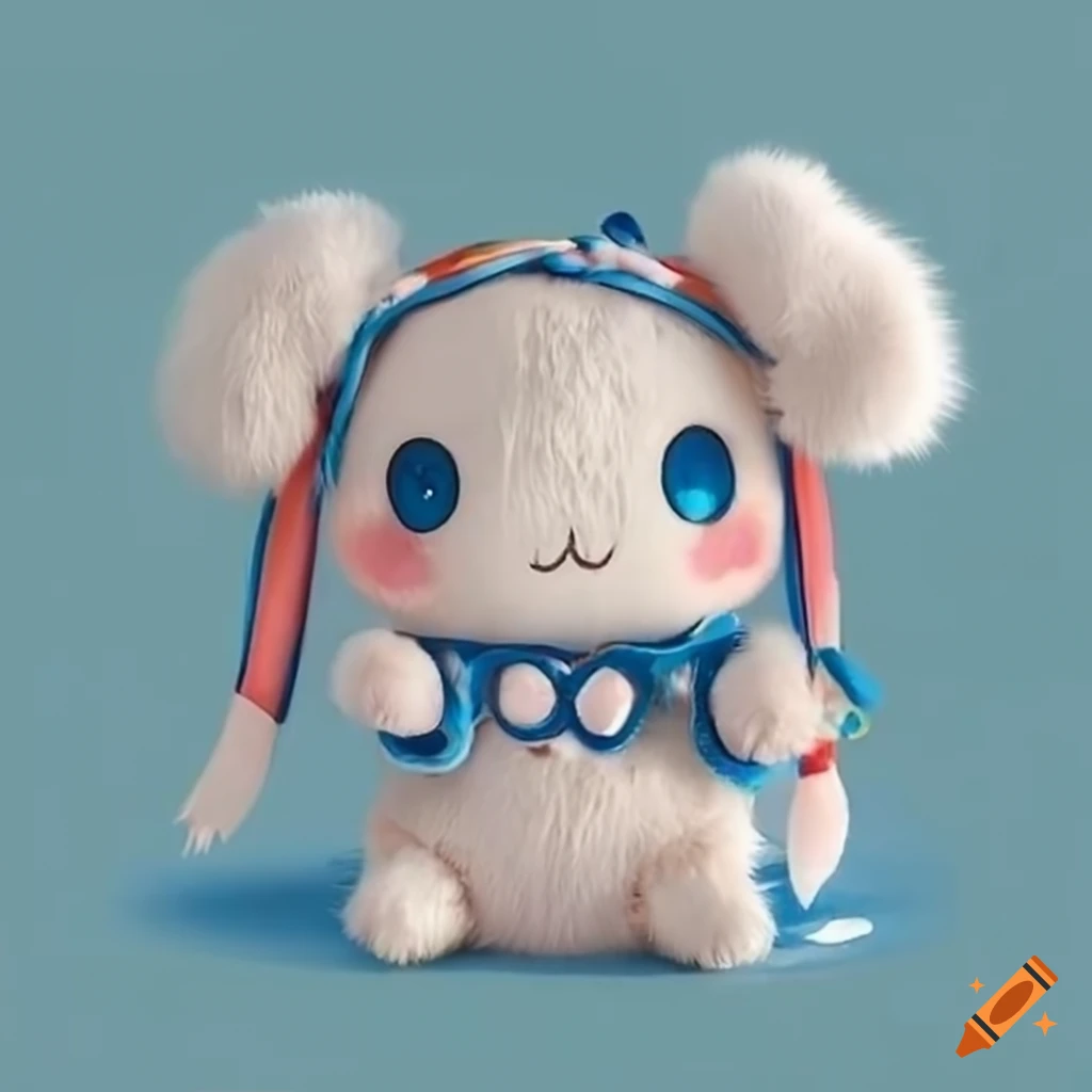 Cinnamoroll character with fluffy white fur