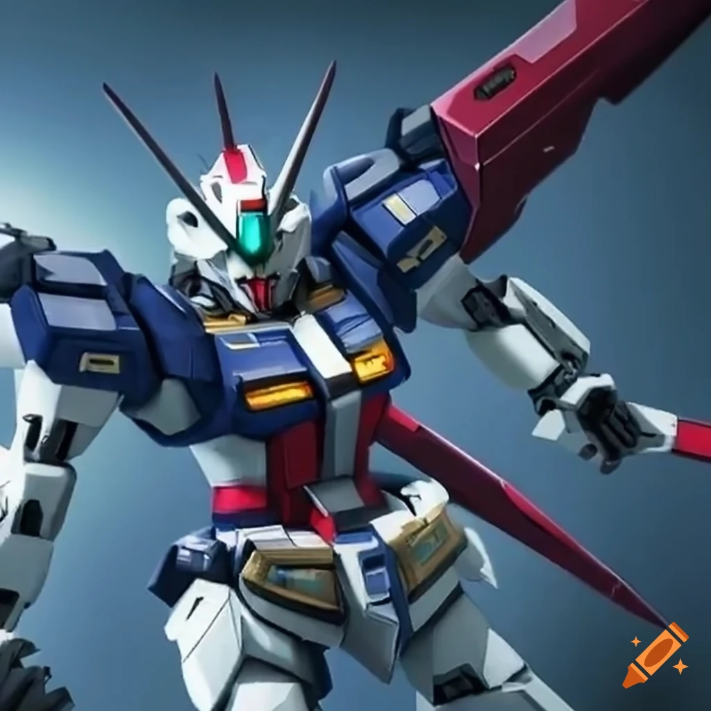 Gundam shooting laser beams