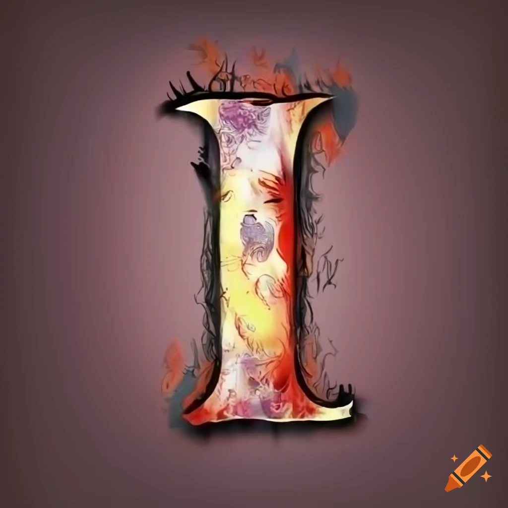 samurai-themed letter L design
