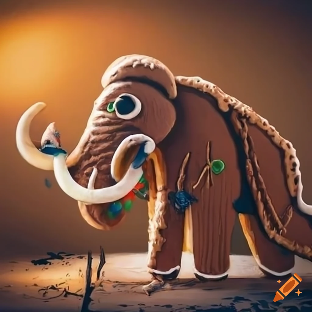 gingerbread mammoth painting