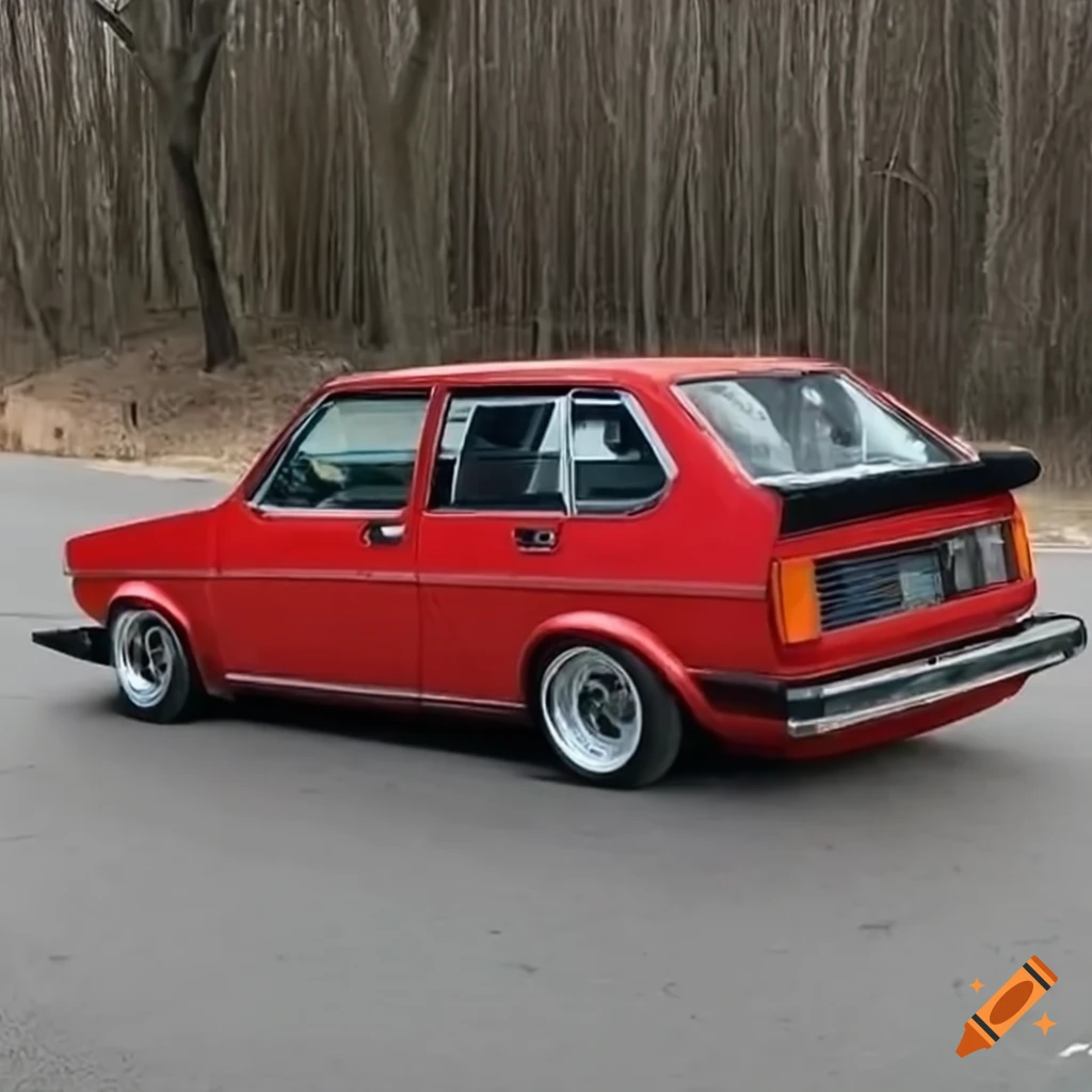 custom car fusion of a Mk1 Jetta and Mk3 Mustang