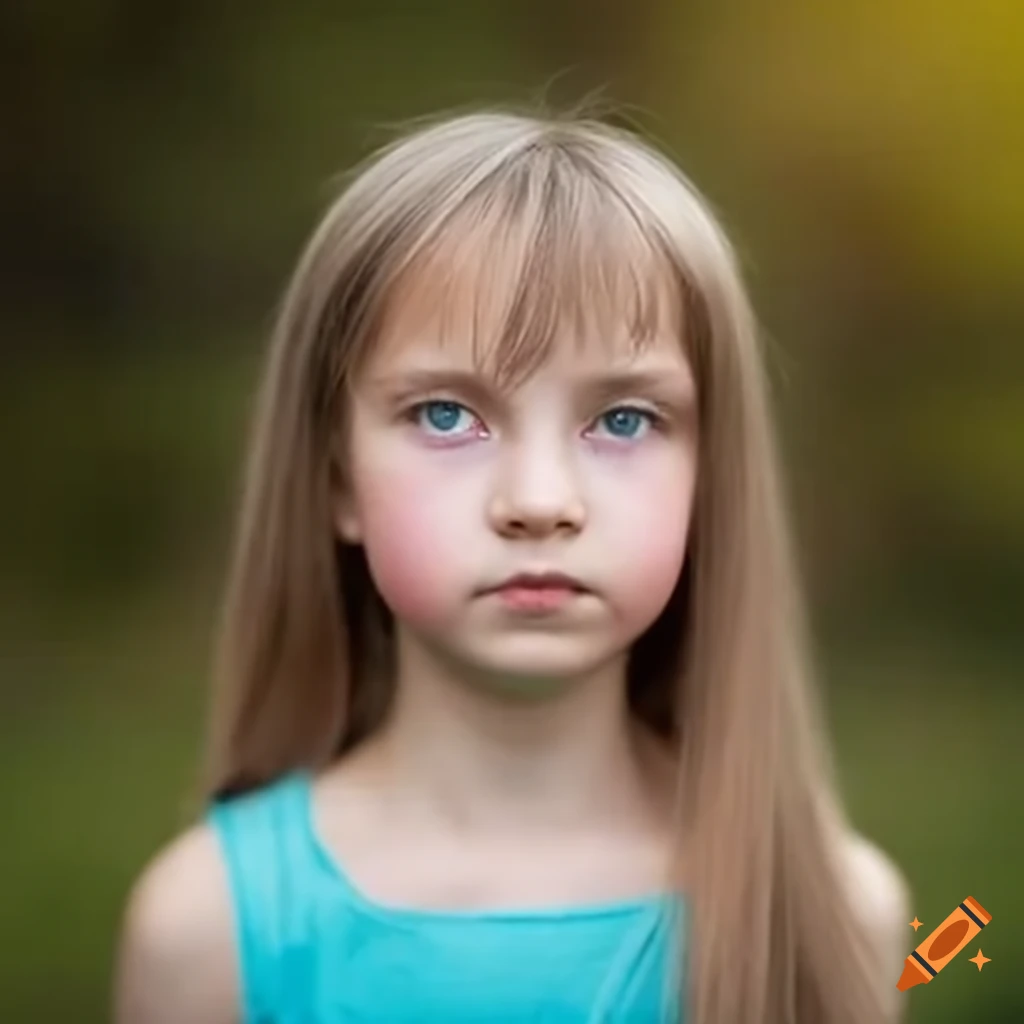 portrait of a 7-year-old Russian girl