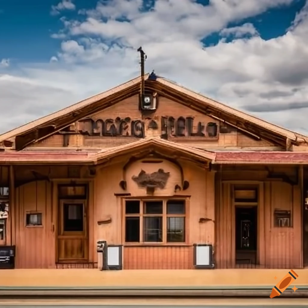 train station with a far west theme