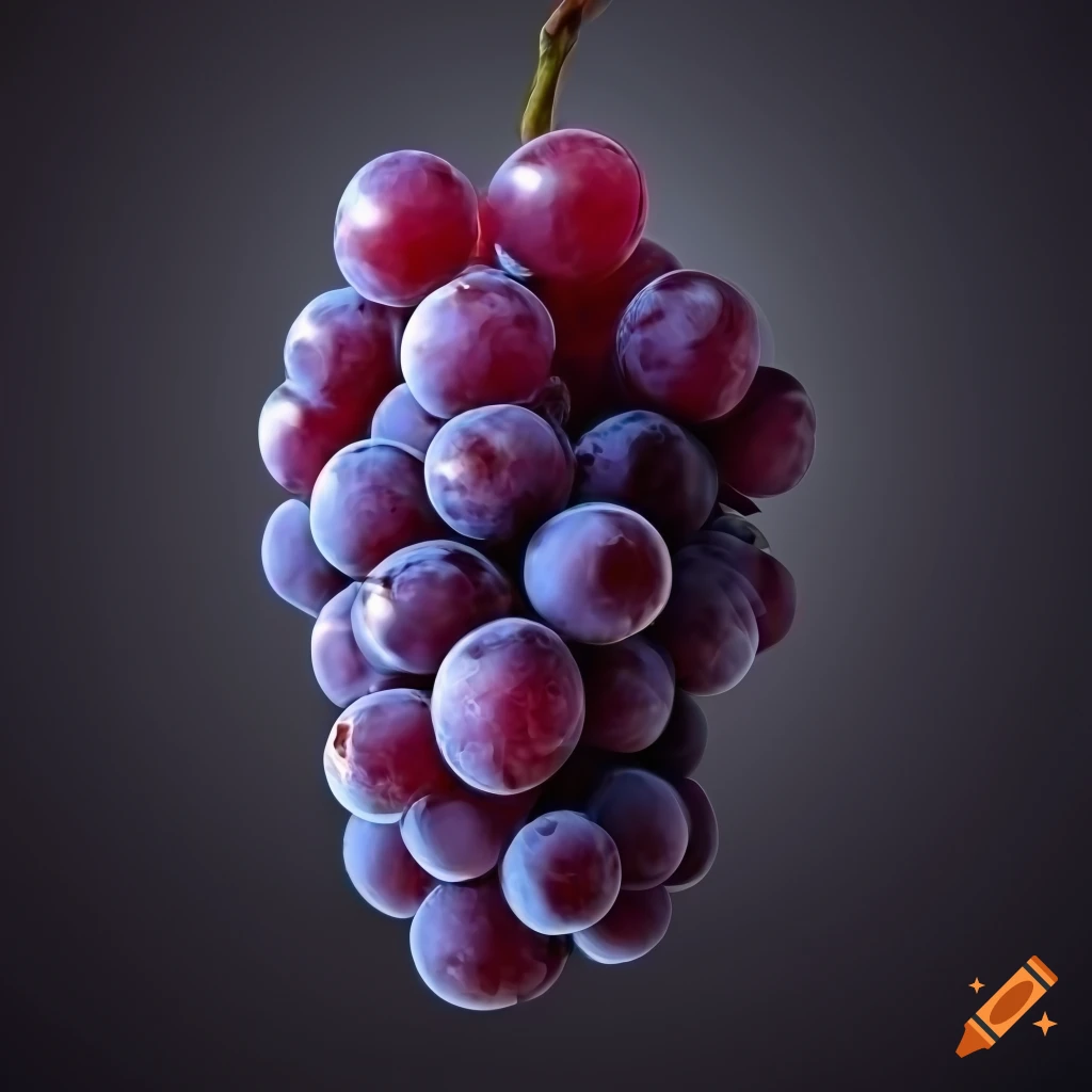 purple grapes on a gradient background
