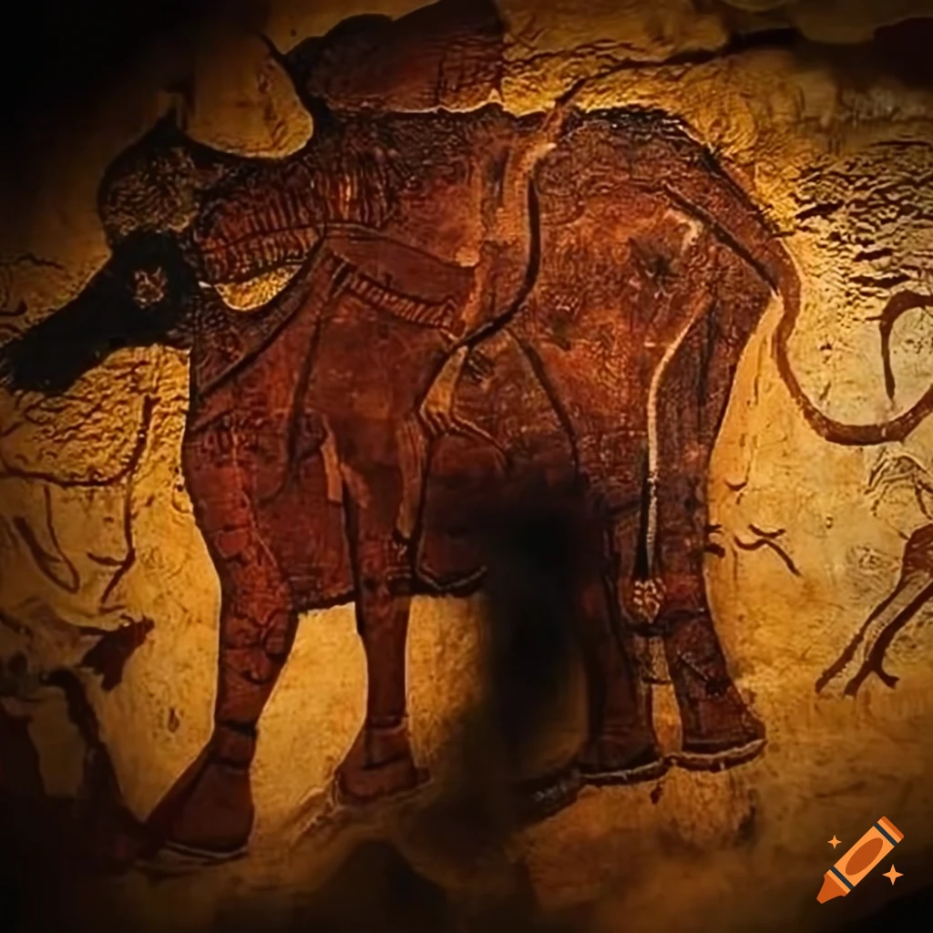 ancient cave art of cattle in Sulawesi