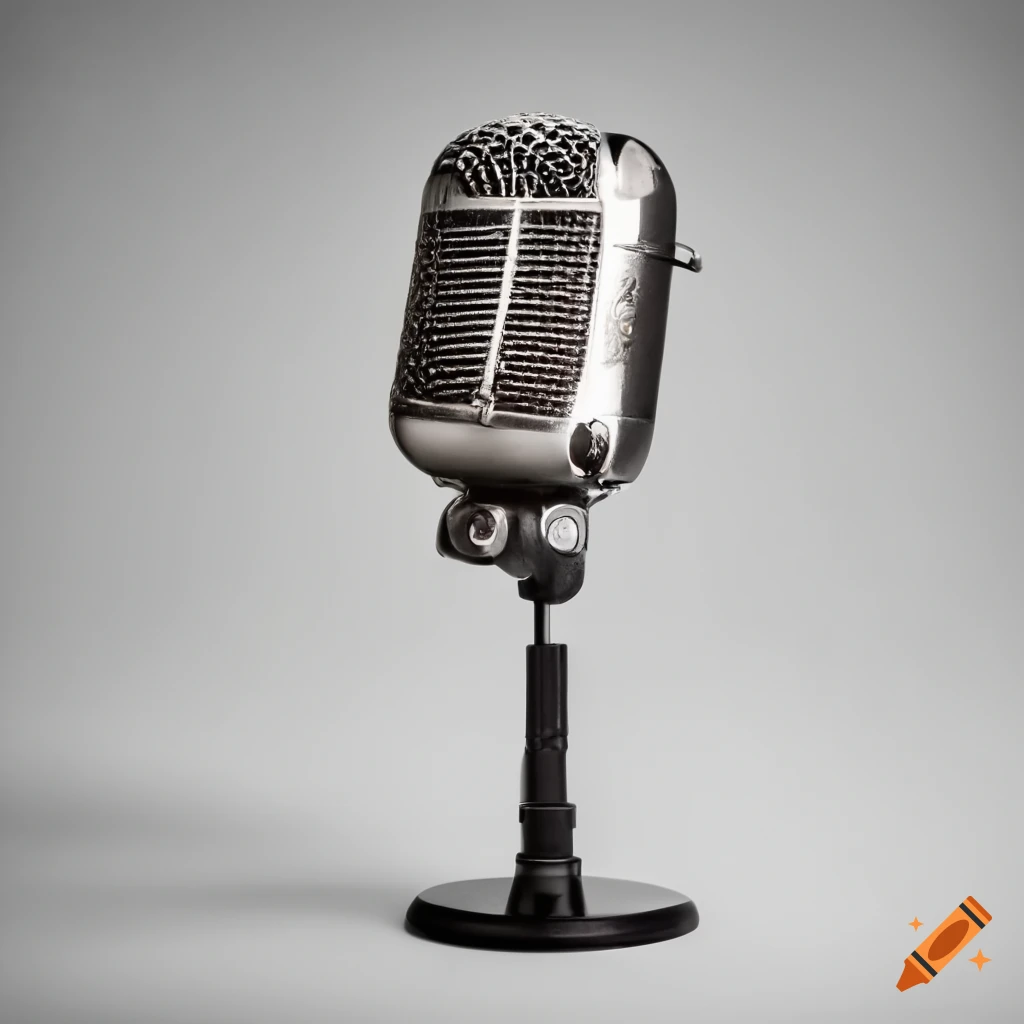 vintage microphone on stand