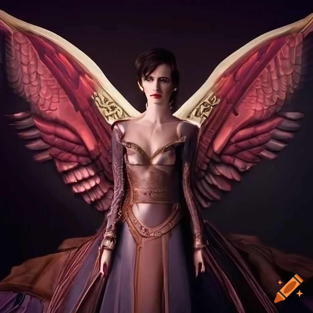 retro-futuristic illustration of a winged Egyptian sky pirate
