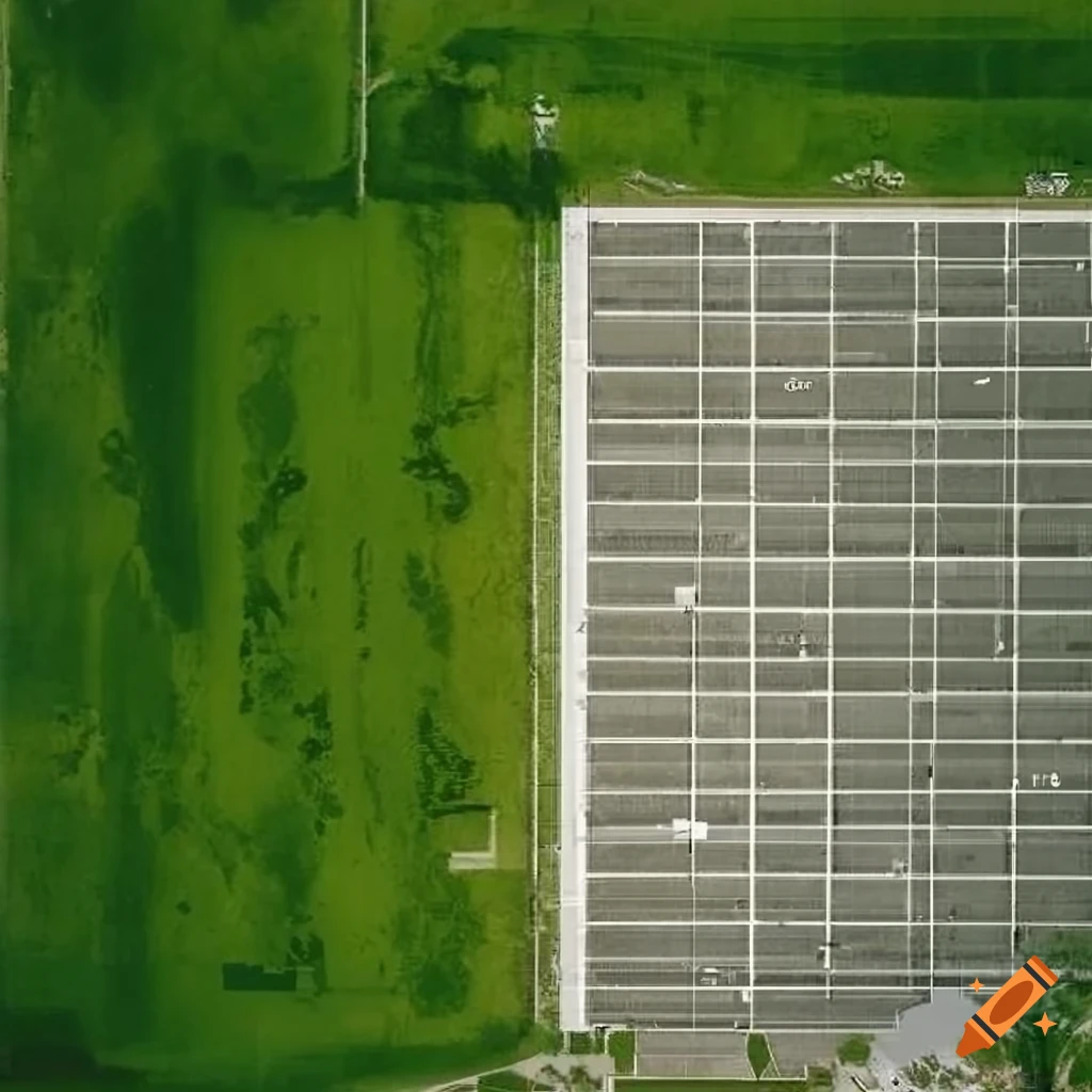 top view of a 100-space parking lot plan