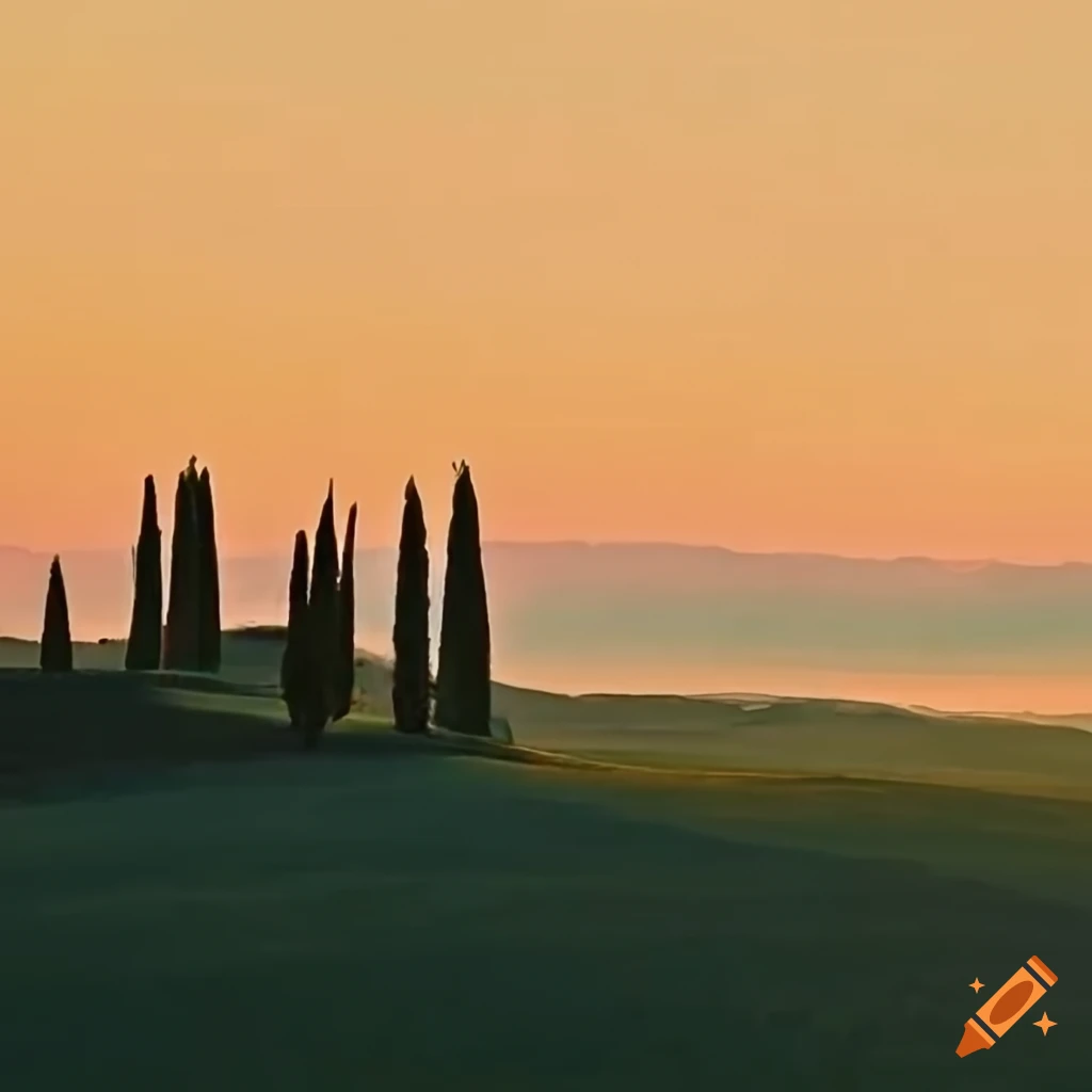 Cypress trees in Tuscany